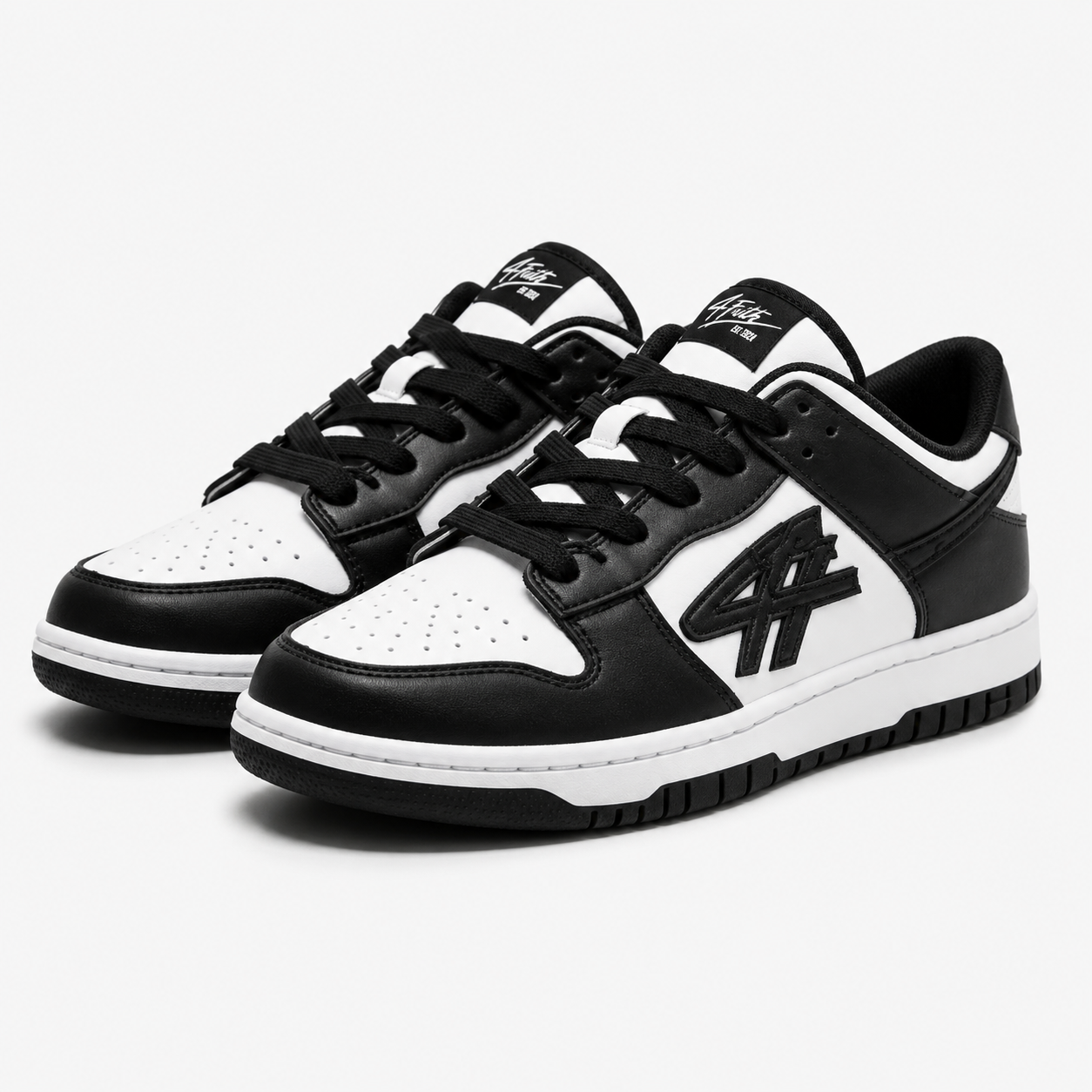 4Faith Classic Low Sneakers – Black & White