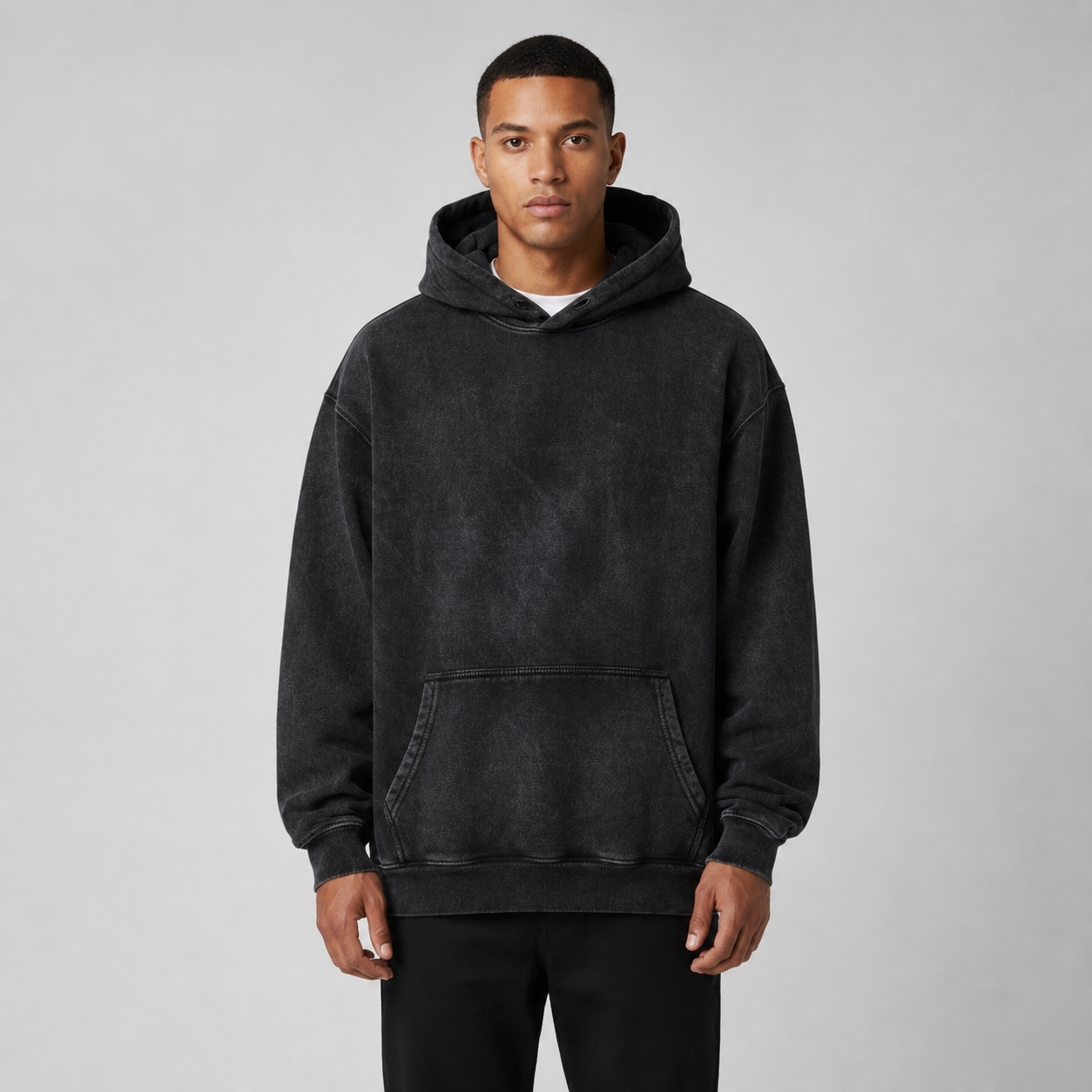 4Faith Vintage Hoodie – Washed Black