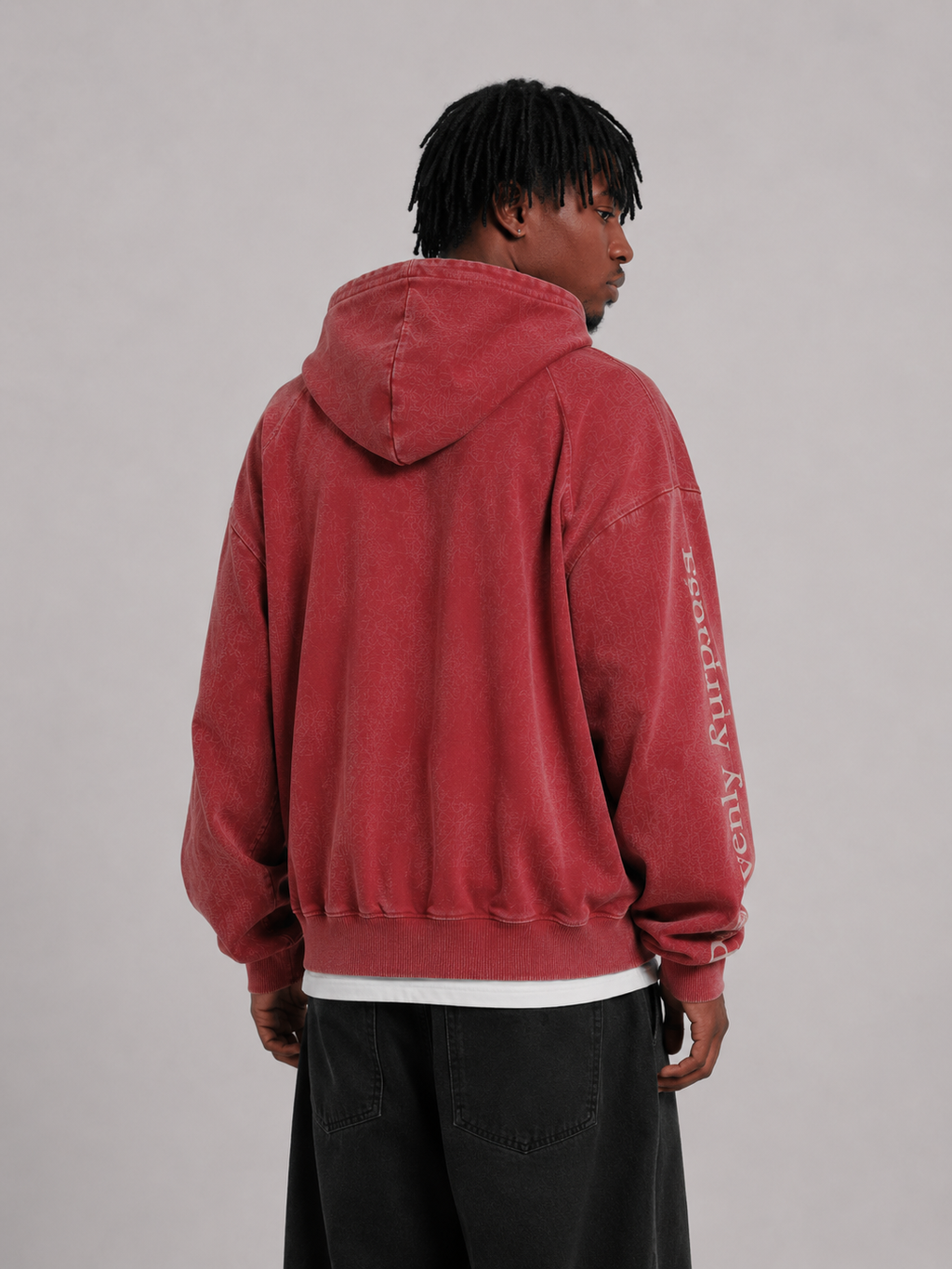 4faith "Heavenly Purposes" Zip Hoodie - Red Washed