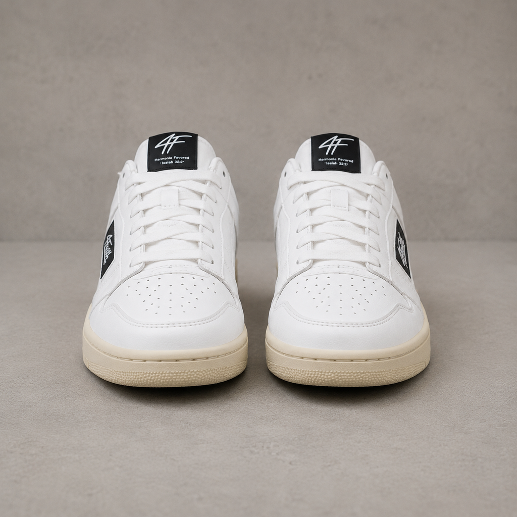 4Faith Classic Low Sneakers – White & Beige