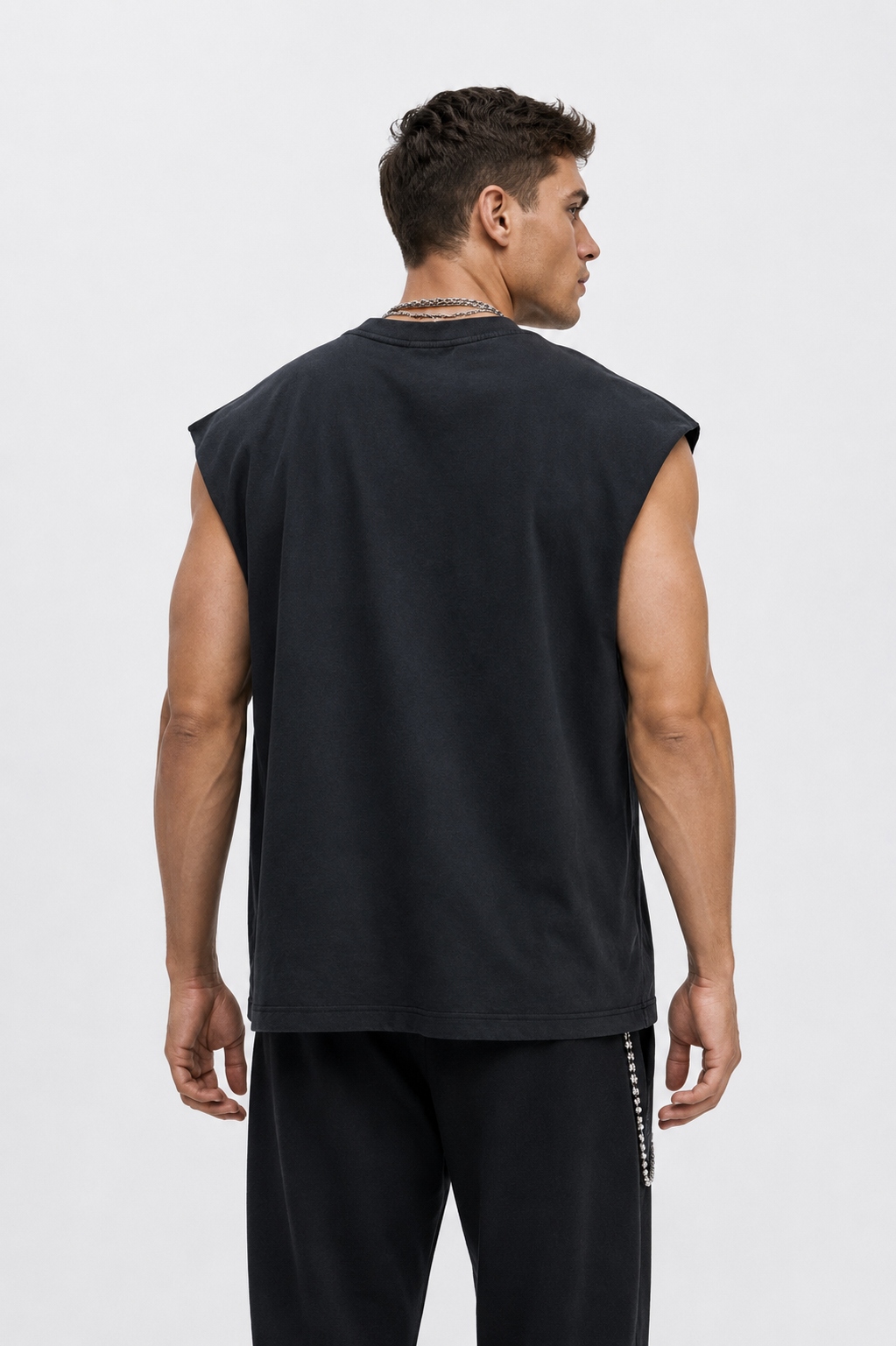 4Faith Signature Oversized Sleeveless Tee - Black