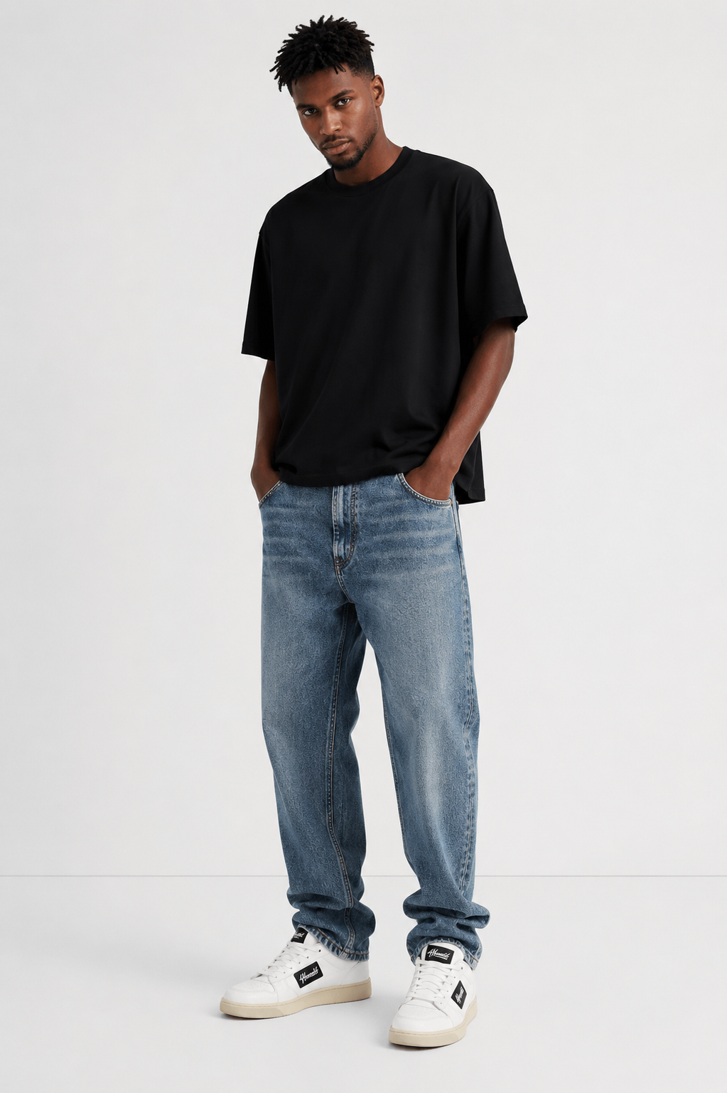 4Faith Signature Oversized Tee – Black