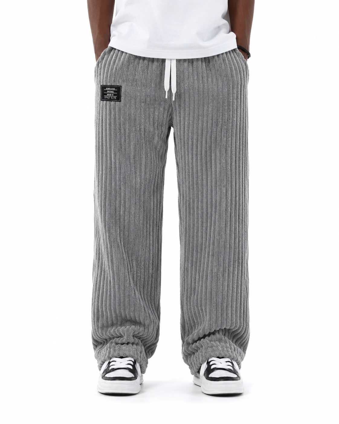Pantalon Oversized Striped Corduroy