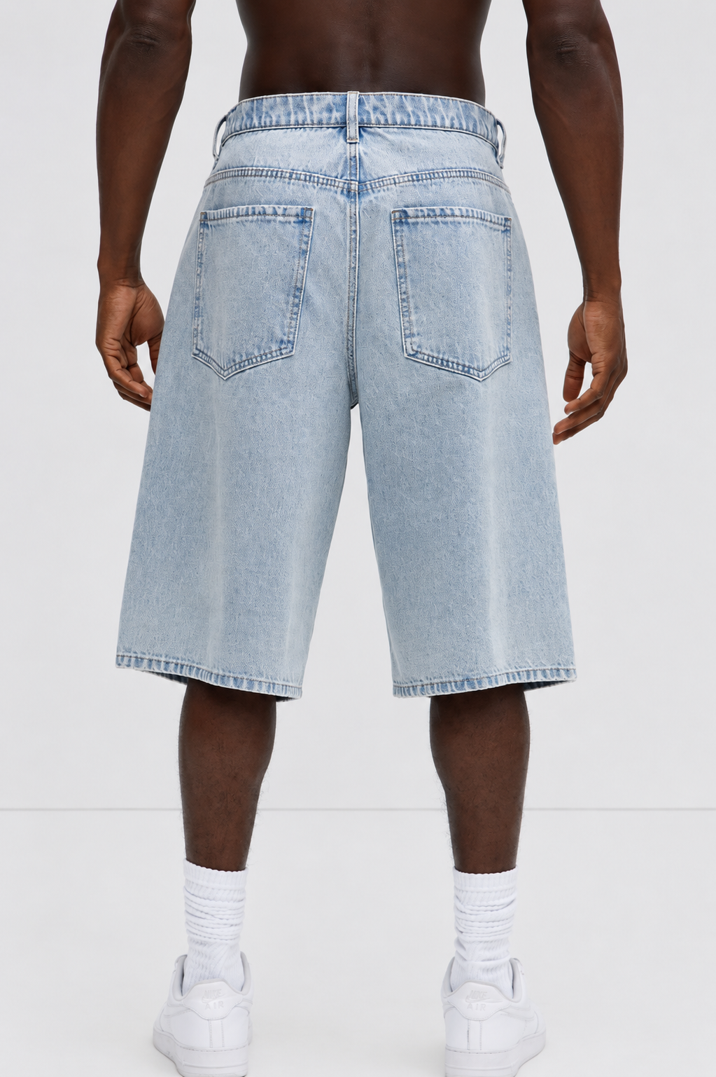 4Faith Ice Blue Denim Shorts