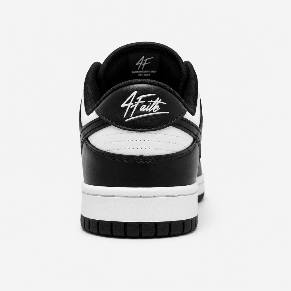 4Faith Classic Low Sneakers – Black & White
