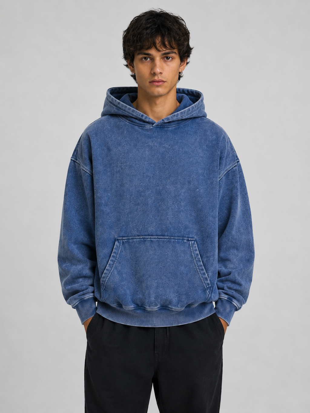 4Faith Vintage Hoodie – Washed Blue