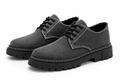 Chaussures Derby Casual en Toile Délavée – Style Workwear Vintage à Lacets