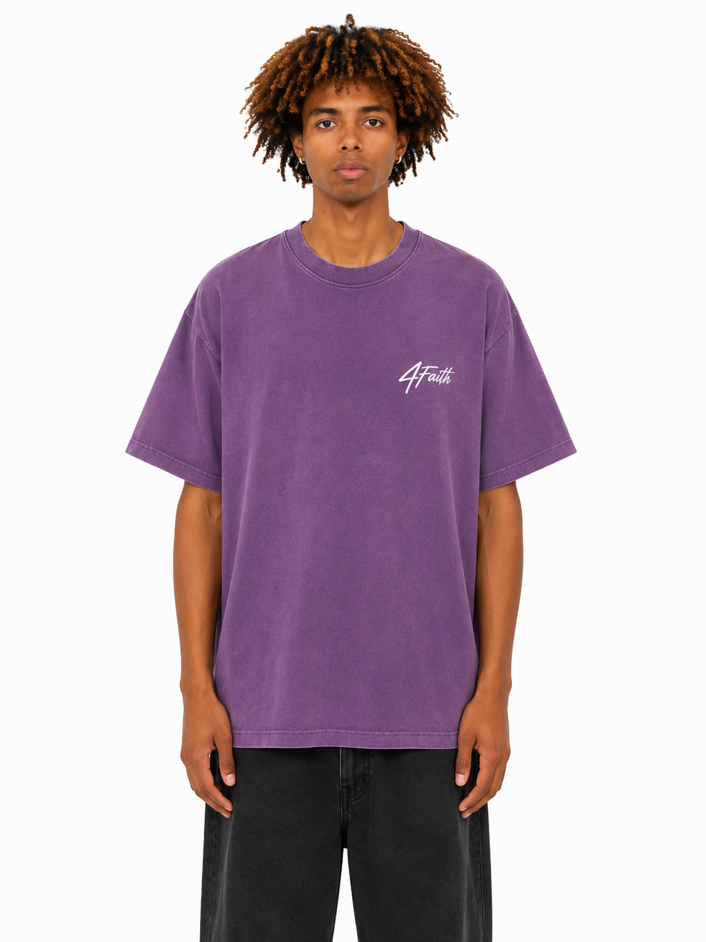 4Faith – Tee Oversize Purple Wash