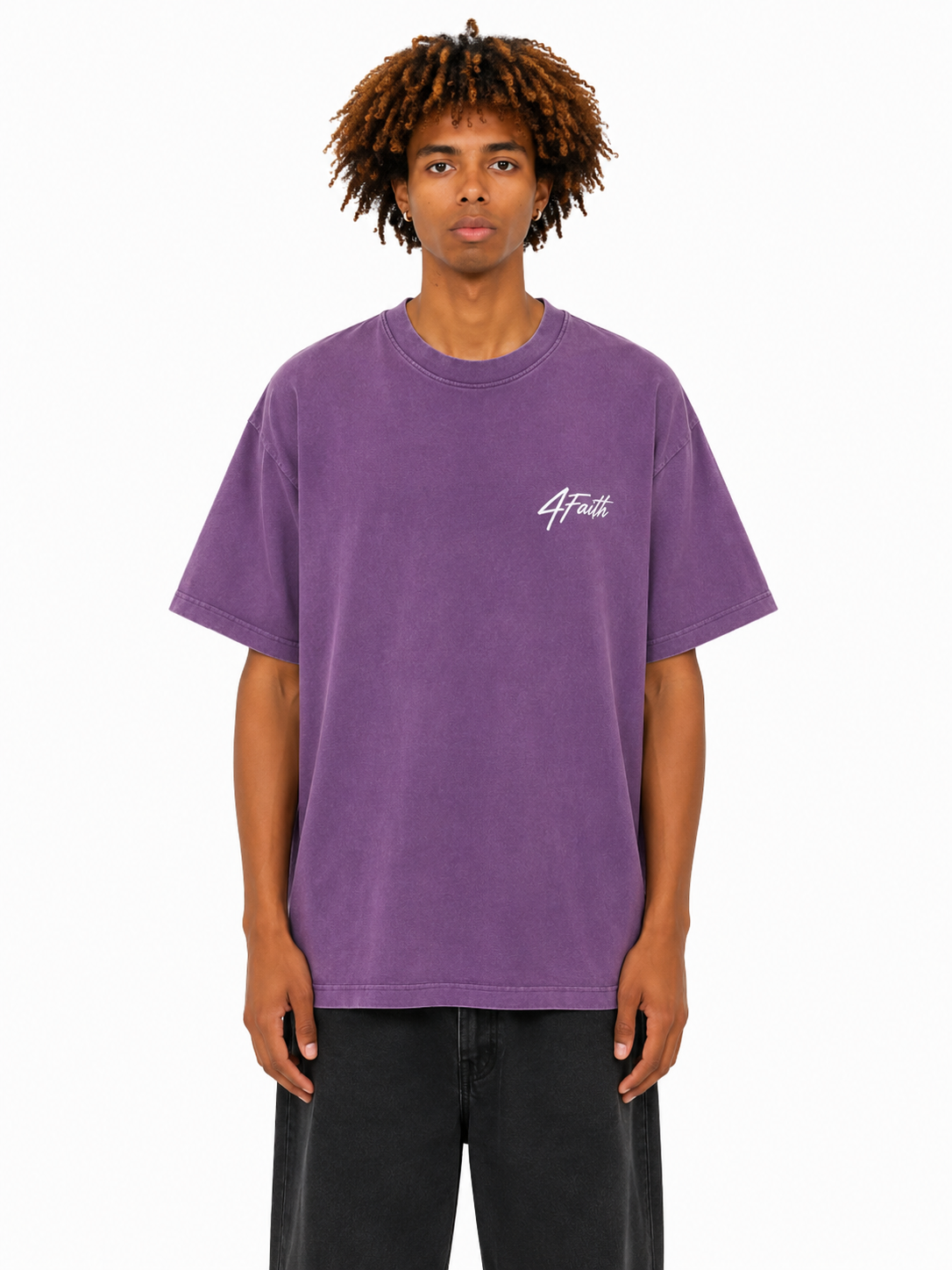 4Faith – Tee Oversize Purple Wash