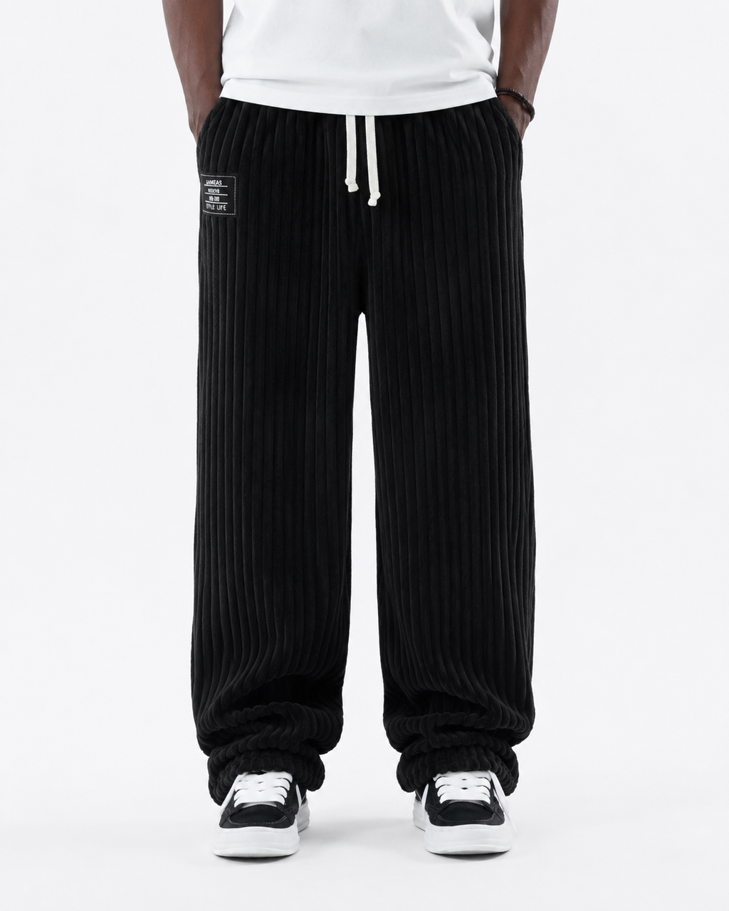 Pantalon Oversized Striped Corduroy