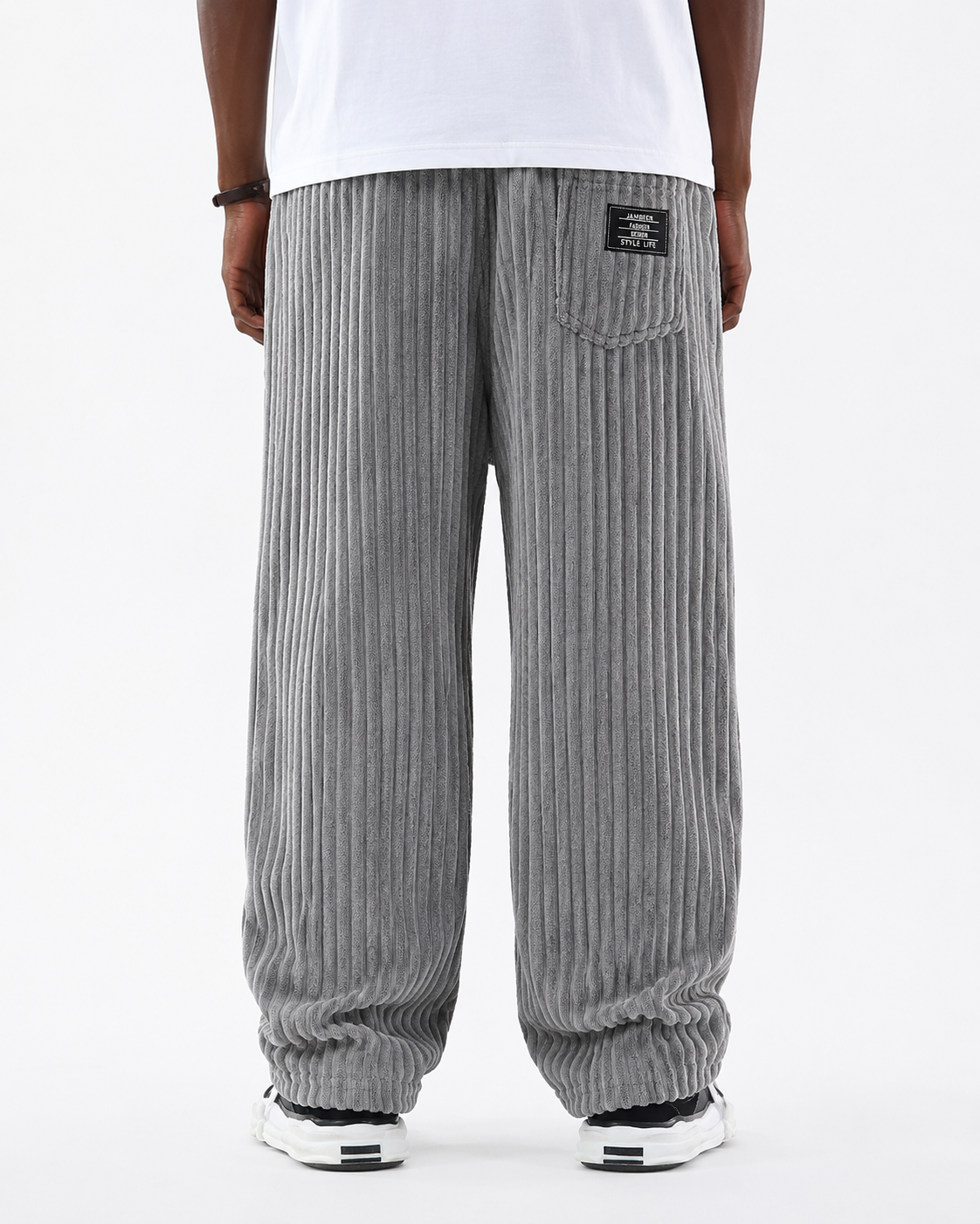 Pantalon Oversized Striped Corduroy