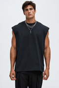 4Faith Signature Oversized Sleeveless Tee - Black
