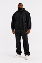 4Faith Shimmering Nights Denim Jacket – Black Wash