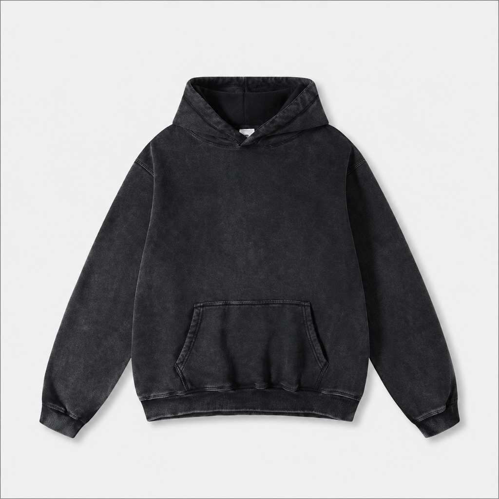 4Faith Vintage Hoodie – Washed Black