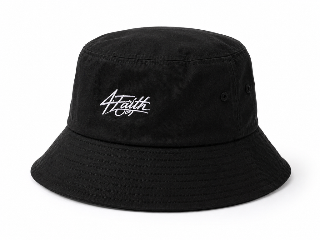 4Faith Signature Bucket Hat – Black