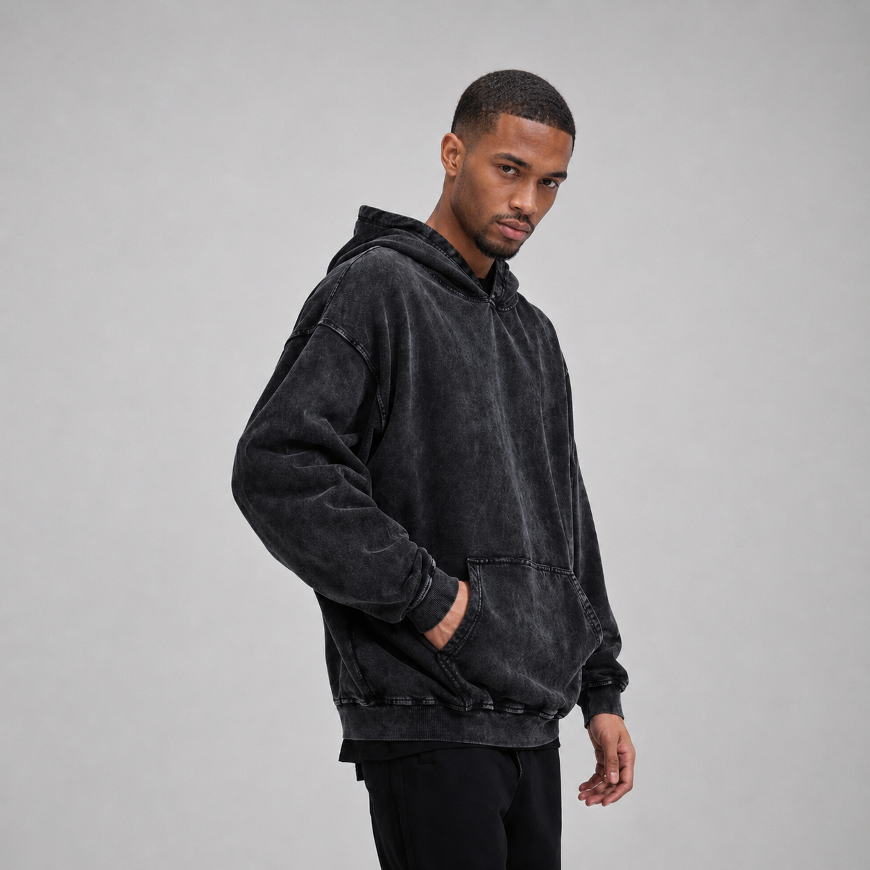 4Faith Vintage Hoodie – Washed Black
