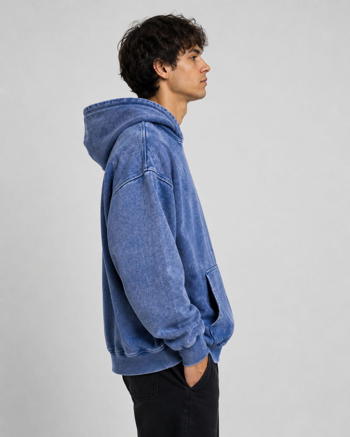 4Faith Vintage Hoodie – Washed Blue