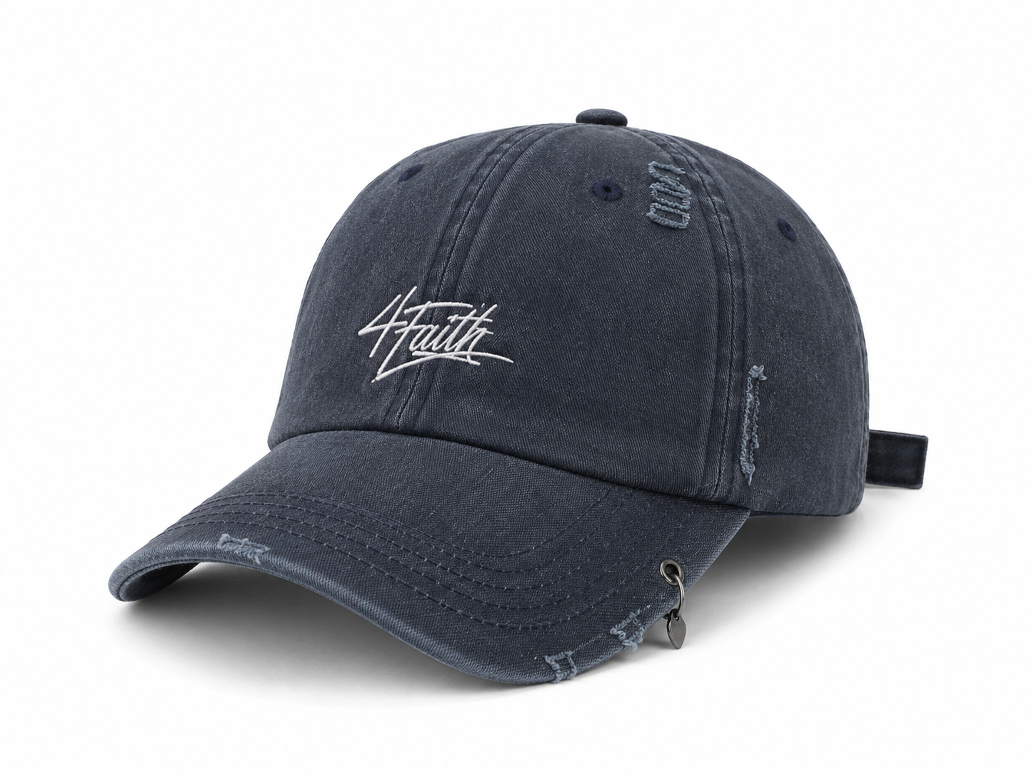 4Faith Vintage Dad Cap Washed Blue | Casquette Premium